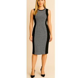 🤍🖤🏁 Black and white checkered silhouette mini dress, size M 🏁🖤🤍